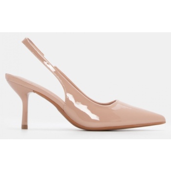 γόβες slingback μυτερές - μπεζ σε προσφορά