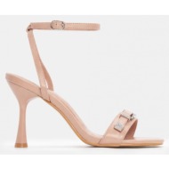  πέδιλα με μπαρέτα & strass - nude