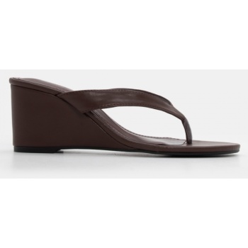 πλατφόρμες μονόχρωμες - καφέ σκούρο σε προσφορά