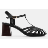  γόβες με ρετρό σχέδιο - μαύρο