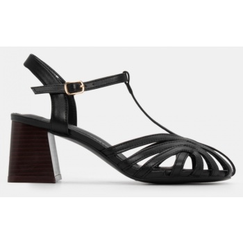 γόβες με ρετρό σχέδιο - μαύρο σε προσφορά