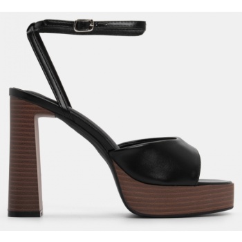 πέδιλα με φιάπα & μπαρέτα - μαύρο σε προσφορά