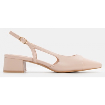 γοβάκια σε συνδυασμό υλικών - μπεζ σε προσφορά