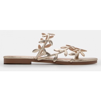 flat σανδάλια με φύλλα - χρυσό σε προσφορά