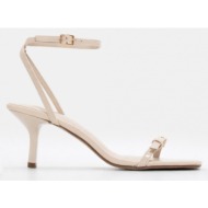  πέδιλα με χιαστί μπαρέτα & τόκα - μπεζ