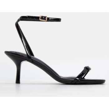 πέδιλα με χιαστί μπαρέτα & τόκα - μαύρο σε προσφορά