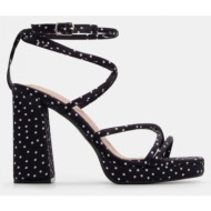  πέδιλα με χιαστί λουράκια & φιάπα - άσπρο+μαύρο