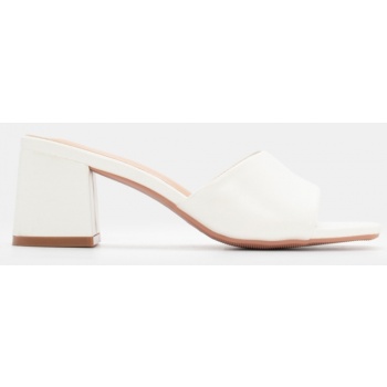 mules με φαρδιά φάσα - λευκό σε προσφορά