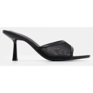  mules με φάσα από δίχτυ - μαύρο