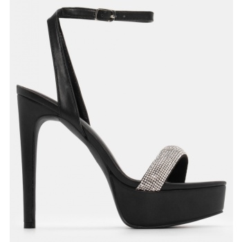 πέδιλα με χιαστί μπαρέτα & strass  σε προσφορά