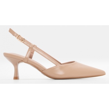 γόβες slingback μυτερές - nude σε προσφορά