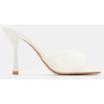mules με φαρδιά φάσα - λευκό σε προσφορά