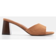  mules μονόχρωμα - κάμελ