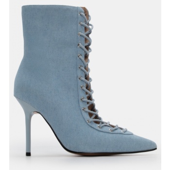 μποτάκια jean με κορδόνια - denim σε προσφορά