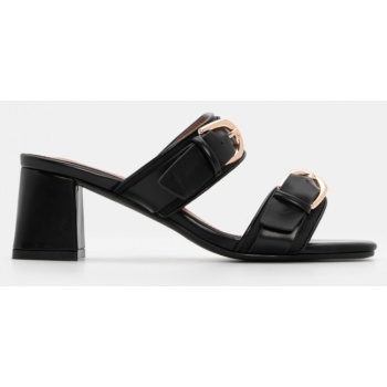 mules με διπλές τόκες - μαύρο σε προσφορά