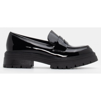 μοκασίνια με τρακτερωτή σόλα - μαύρο σε προσφορά