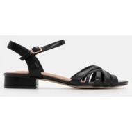  πέδιλα με πολλαπλά λουράκια - μαύρο