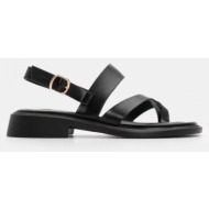  flat σανδάλια με λουράκια - μαύρο