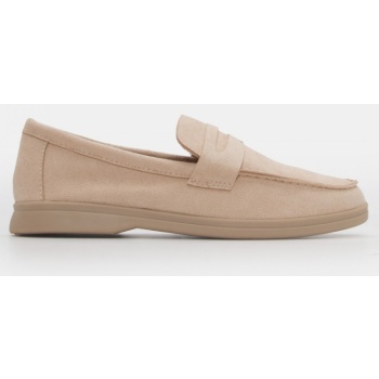 μοκασίνια μονόχρωμα - μπεζ σε προσφορά