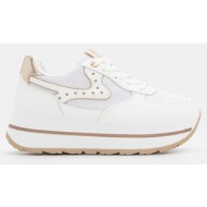  sneakers σε συνδυασμό χρωμάτων & strass - λευκό