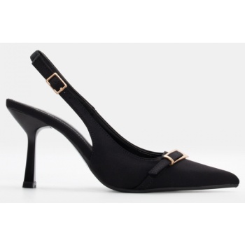 γόβες με διακοσμητική αγκράφα - μαύρο σε προσφορά