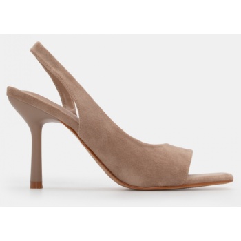 πέδιλα με άνοιγμα στο πλάι - μπεζ-σκούρο σε προσφορά