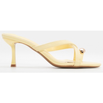 mules με χιαστί λουράκια & με μεταλλική σε προσφορά