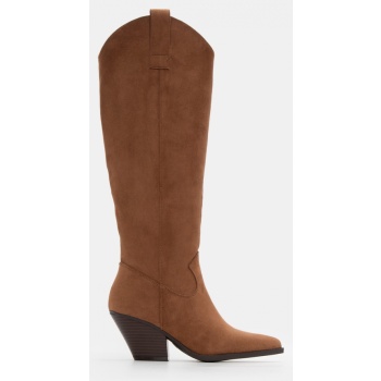 μπότες cowboy μονόχρωμες - κάμελ σε προσφορά