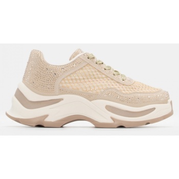 sneakers με δίχτυ & διακοσμητικά strass σε προσφορά