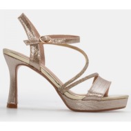  πέδιλα με φιάπα & strass - χρυσό