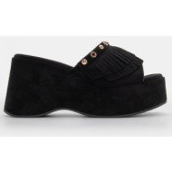  πλατφόρμες με διακοσμητικά κρόσσια - μαύρο