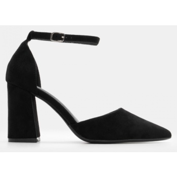 γόβες μυτερές με μπαρέτα - μαύρο σε προσφορά