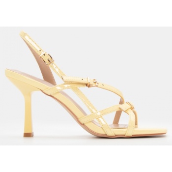 πέδιλα με λουράκια & τόκες - κίτρινο σε προσφορά