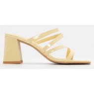  mules με λουράκια - κίτρινο