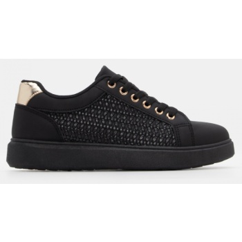 sneakers με διακοσμητική πλέξη - μαύρο σε προσφορά