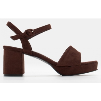 πέδιλα με μπαρέτα - καφέ σκούρο σε προσφορά