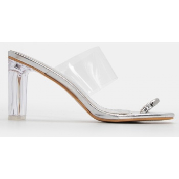 mules με διάφανη φάσα & μεταλλική σε προσφορά