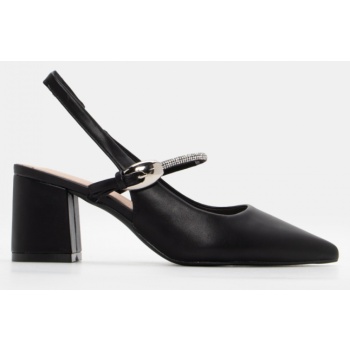 γόβες μυτερές slingback με strass  σε προσφορά