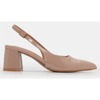 γόβες μυτερές slingback - nude σε προσφορά
