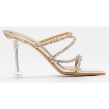 mules με strass - χρυσό σε προσφορά