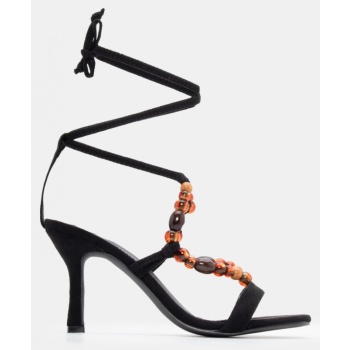 πέδιλα lace up με διακοσμητικές χάντρες σε προσφορά