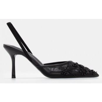 γόβες με δίχτυ & διακοσμητικές χάντρες σε προσφορά