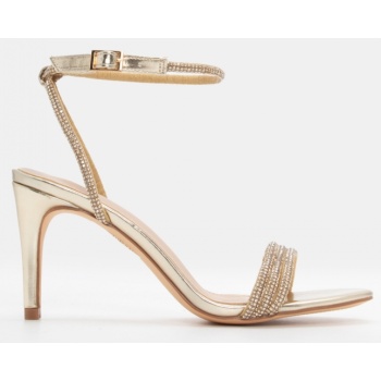 πέδιλα με διακοσμητικό strass & μπαρέτα σε προσφορά