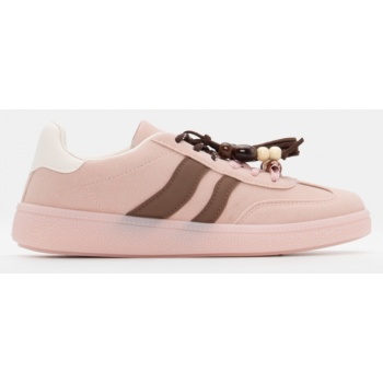 sneakers με διακοσμητικές χάντρες - ροζ σε προσφορά