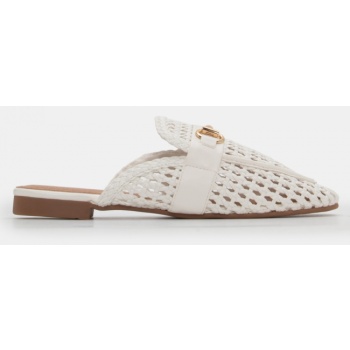 mules με πλεκτή πλέξη & διακοσμητική σε προσφορά