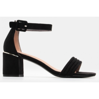 πέδιλα με τακούνι & μπαρέτα - μαύρο σε προσφορά