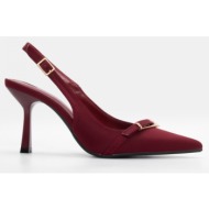  γόβες με διακοσμητική αγκράφα - μπορντό