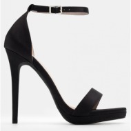  πέδιλα με φιάπα & μπαρέτα - μαύρο