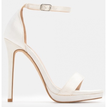 πέδιλα με φιάπα & μπαρέτα - λευκό σε προσφορά