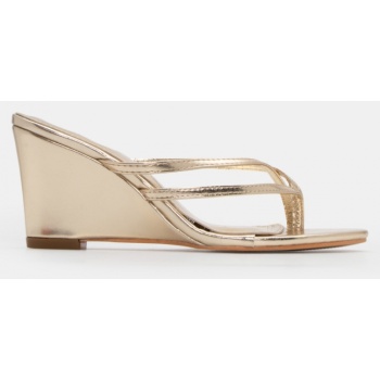 πλατφόρμες με λουράκια - χρυσό σε προσφορά